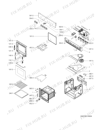 Схема №1 SBI 110 W 100 655 24 с изображением Дверца для духового шкафа Whirlpool 481245058789