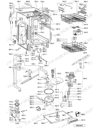 Схема №1 GSIH 6451/2 WS с изображением Панель для электропосудомоечной машины Whirlpool 481245372513