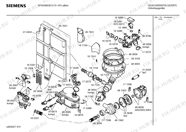 Схема №2 SF25A061EU с изображением Инструкция по эксплуатации для посудомоечной машины Siemens 00582975
