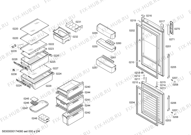 Схема №1 3KR7668P с изображением Модуль для холодильной камеры Bosch 00754433