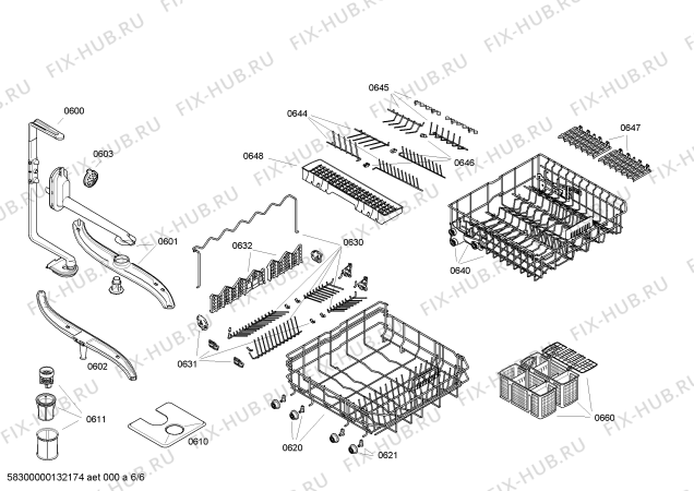 Схема №2 SGI58M02EU с изображением Модуль управления для посудомойки Siemens 00640074