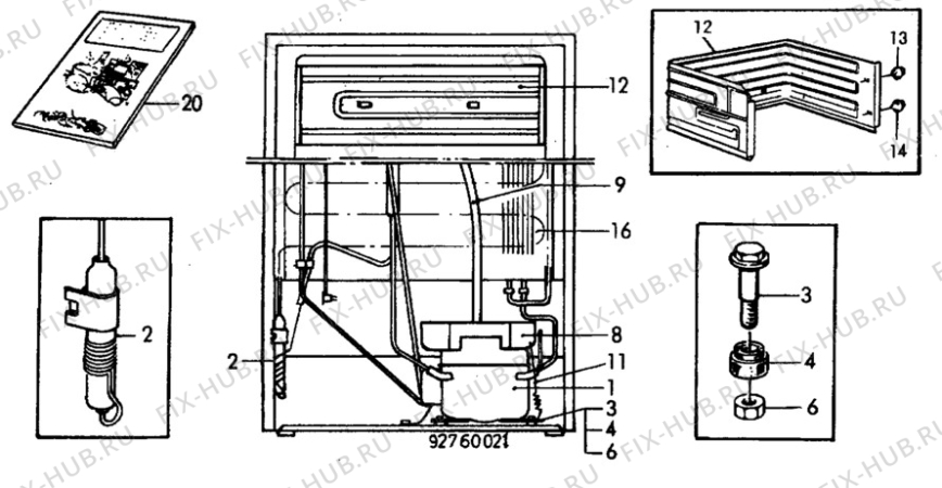 Взрыв-схема холодильника Zanussi Z3860PR - Схема узла C10 Cold, users manual