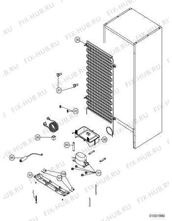 Схема №3 ARC 5360 с изображением Электрокомпрессор для холодильной камеры Whirlpool 480188800072