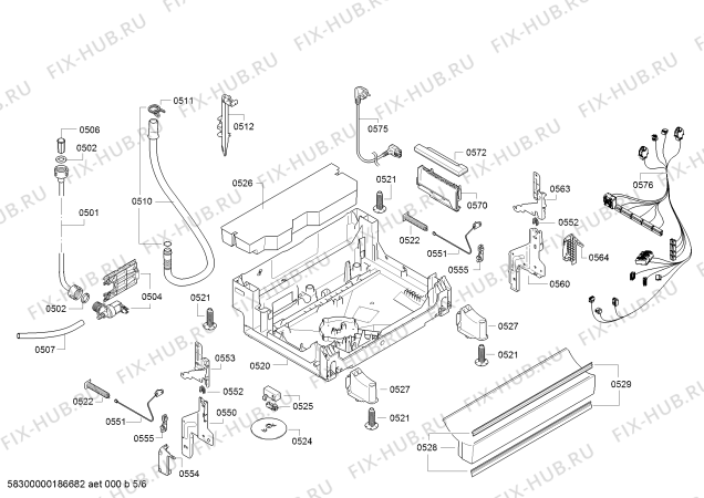 Схема №3 VVD25W10EU с изображением Панель управления для посудомойки Bosch 00742777