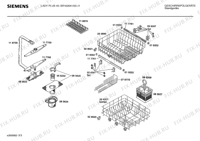 Схема №2 SR162041 с изображением Панель для посудомойки Siemens 00119448