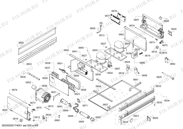 Схема №2 CI36BP01 с изображением Силовой модуль для холодильной камеры Bosch 00791165