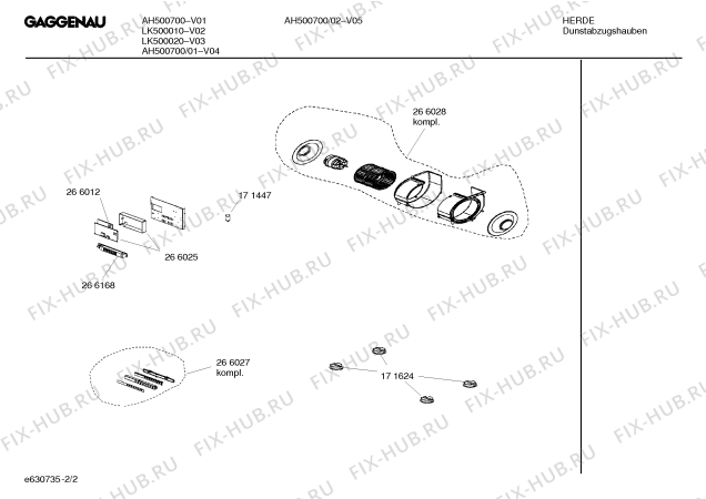 Схема №1 AH500100 с изображением Уголок для электровытяжки Bosch 00267208