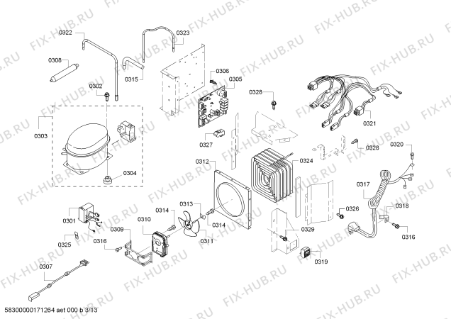Схема №6 T42BD810NS с изображением Компрессор для посудомойки Bosch 00674112