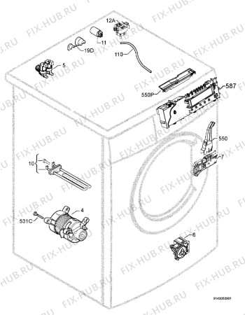 Взрыв-схема стиральной машины Arthurmartinelux AWF14683W - Схема узла Electrical equipment 268