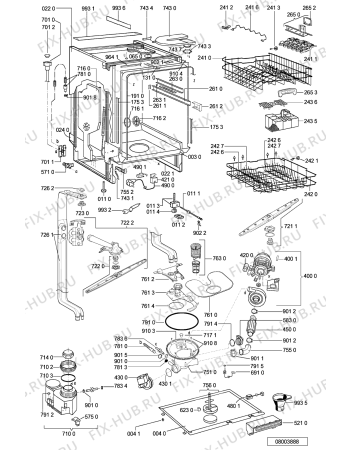 Схема №2 WP 75 с изображением Обшивка для посудомоечной машины Whirlpool 481245372577