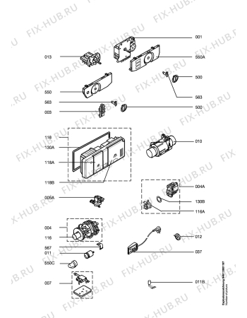 Взрыв-схема посудомоечной машины Aeg FAV30210W - Схема узла Electrical equipment 268