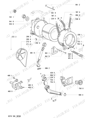 Схема №1 AWM 790 с изображением Обшивка для стиралки Whirlpool 481245214865