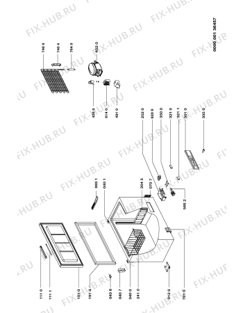 Схема №1 ZC265 с изображением Конденсатор для холодильной камеры Whirlpool 481251148196