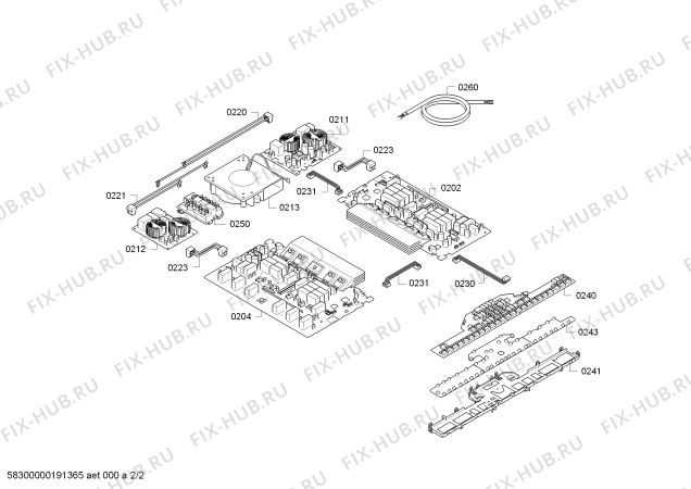 Взрыв-схема плиты (духовки) Bosch PXE601DC1E - Схема узла 02