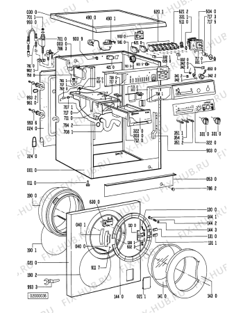 Схема №2 WA 2382/WS-I с изображением Обшивка для стиральной машины Whirlpool 481245918169
