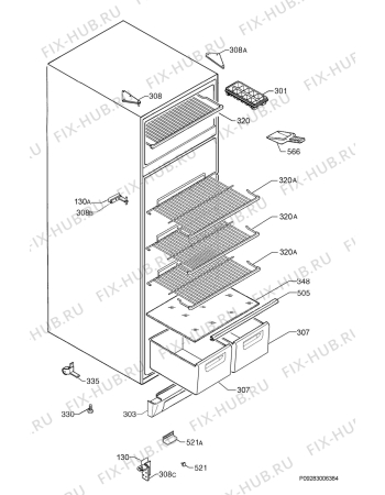 Взрыв-схема холодильника Corbero FD7165V/4 - Схема узла Housing 001