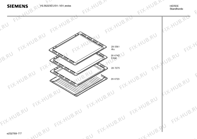Схема №2 HL56223EU с изображением Стеклокерамика для плиты (духовки) Siemens 00234798