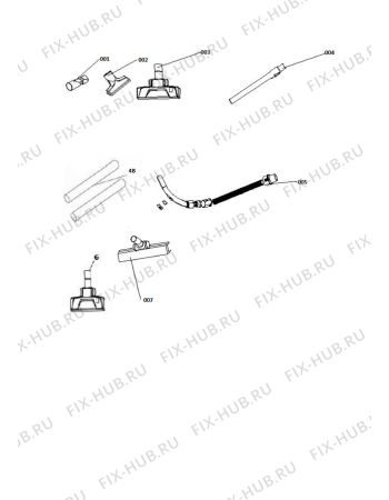 Взрыв-схема пылесоса Progress PC2490 - Схема узла Accessories