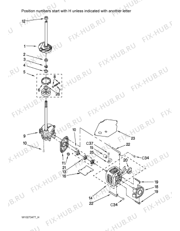 Схема №4 YMET3800TW2 с изображением Шайба для стиральной машины Whirlpool 481953268792