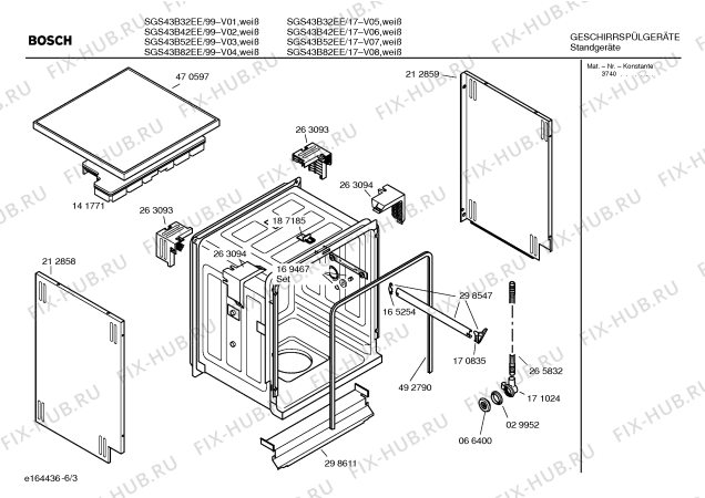Схема №2 SGS43B32EE Winner с изображением Панель управления для посудомоечной машины Bosch 00435638