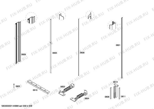 Схема №3 CIR30MIER1 K 1801 SF с изображением Рамка для холодильника Bosch 00667324