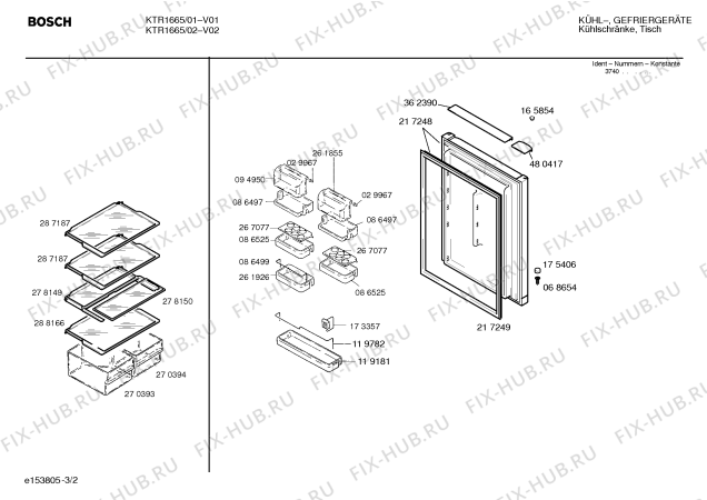 Схема №1 KTL1565 с изображением Дверь для холодильной камеры Bosch 00217248