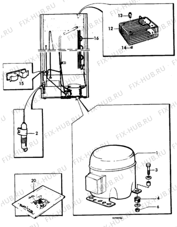 Взрыв-схема холодильника Electrolux RP1198 - Схема узла C10 Cold, users manual