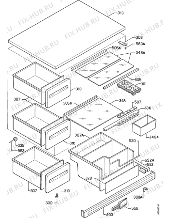 Взрыв-схема холодильника Aeg S2232KG-1 - Схема узла Housing 001