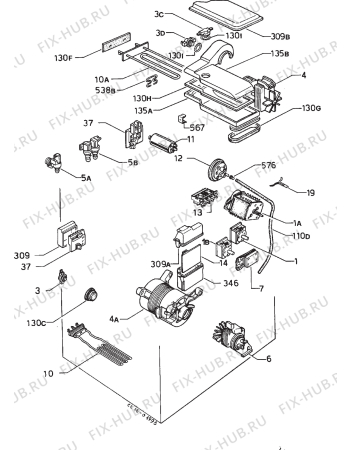 Взрыв-схема стиральной машины Zanussi EWD1057 - Схема узла Electrical equipment 268