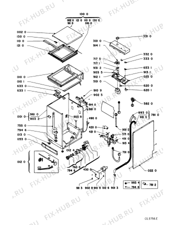 Схема №1 AWF 357/LA - CO 502 с изображением Декоративная панель для стиральной машины Whirlpool 481945328098