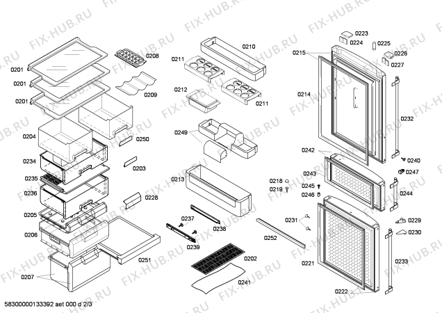 Схема №1 KGF76E45 с изображением Выдвижной ящик для холодильника Bosch 00662154