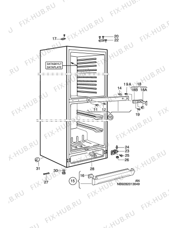 Взрыв-схема холодильника Electrolux ER8503B - Схема узла C10 Cabinet