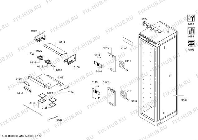 Схема №3 RW414364 Gaggenau с изображением Дверь для холодильной камеры Bosch 00717593