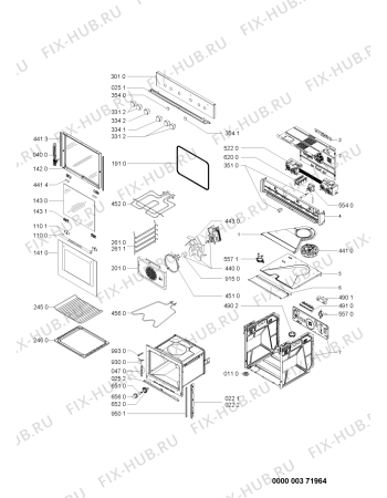 Схема №1 ESZ 8469/SW с изображением Панель для плиты (духовки) Whirlpool 481245249816