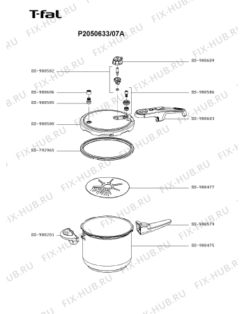 Схема №1 P2100644/07A с изображением Кастрюля для духовки Tefal SS-980603