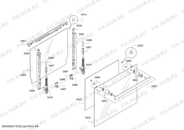 Взрыв-схема плиты (духовки) Bosch HBG34B150 - Схема узла 04