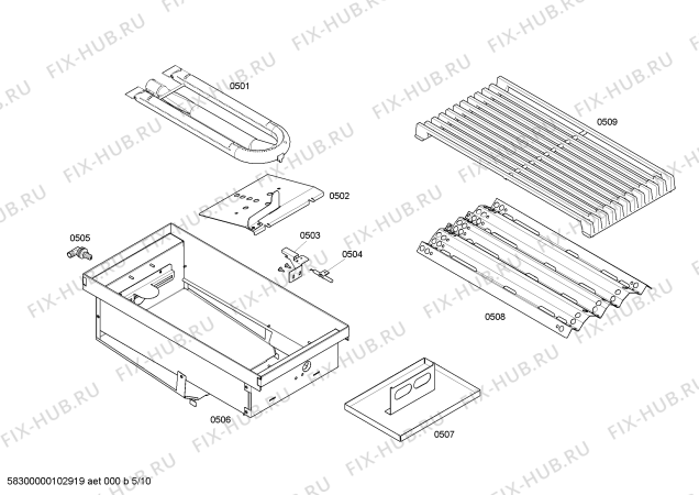 Схема №4 PDR364GLZS с изображением Ручка управления духовкой для духового шкафа Bosch 00419040