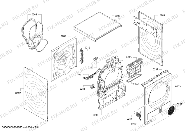 Схема №4 R8580X2IR selfCleaning Condenser с изображением Силовой модуль запрограммированный для сушилки Bosch 10004874