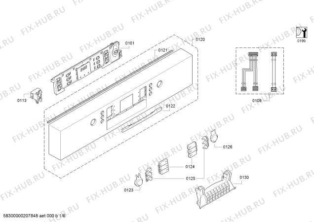 Схема №2 SMI46GB01E SilencePlus с изображением Панель управления для посудомойки Bosch 11017173