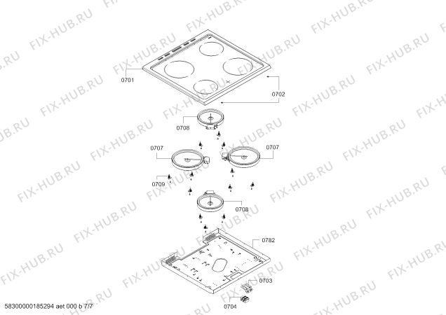 Схема №2 CH821120V Constructa с изображением Переключатель режимов для плиты (духовки) Bosch 12006979
