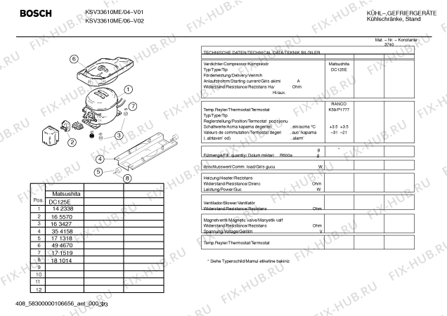 Взрыв-схема холодильника Bosch KSV33610ME - Схема узла 03