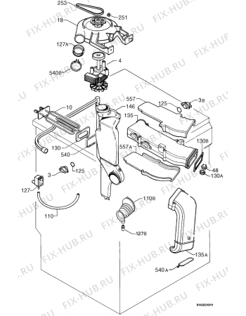 Взрыв-схема стиральной машины Aeg Electrolux L12750J5 - Схема узла Dryer 265