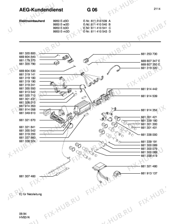 Взрыв-схема плиты (духовки) Aeg COMPETENCE 9950E-M3D - Схема узла Section8