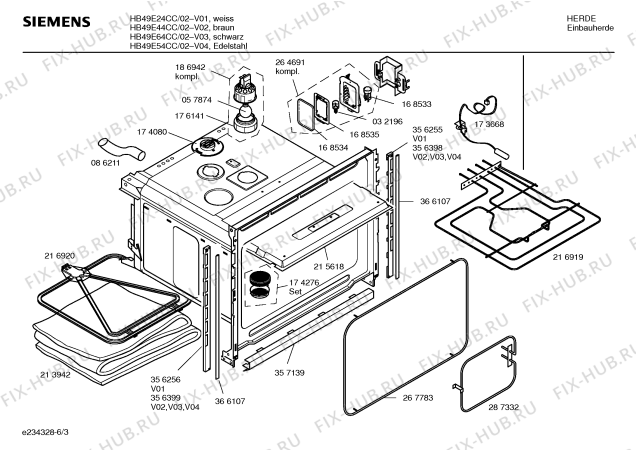 Схема №2 HB49E54CC с изображением Инструкция по эксплуатации для плиты (духовки) Siemens 00590575