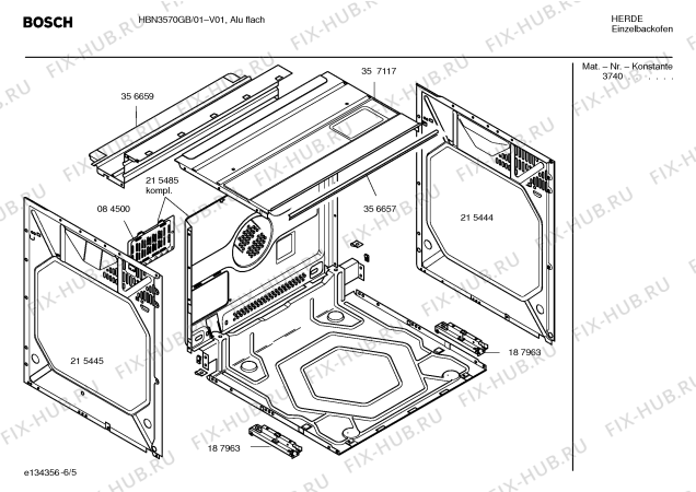 Схема №3 HBN3520GB с изображением Инструкция по эксплуатации для плиты (духовки) Bosch 00580857