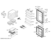 Схема №1 KGN57X40IL с изображением Дверь для холодильника Bosch 00249924