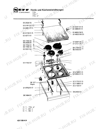 Взрыв-схема плиты (духовки) Neff 1724- 1724 - Схема узла 04