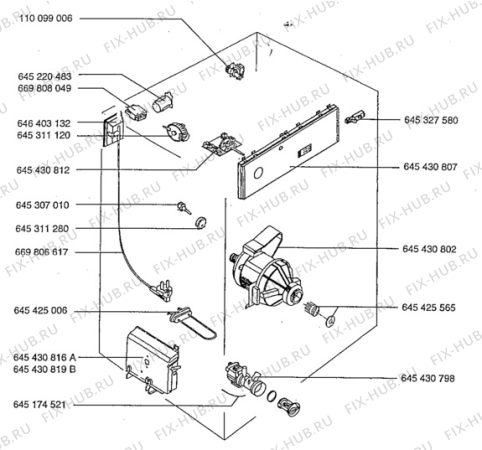 Взрыв-схема стиральной машины Aeg LAV74600 - Схема узла Electrical equipment