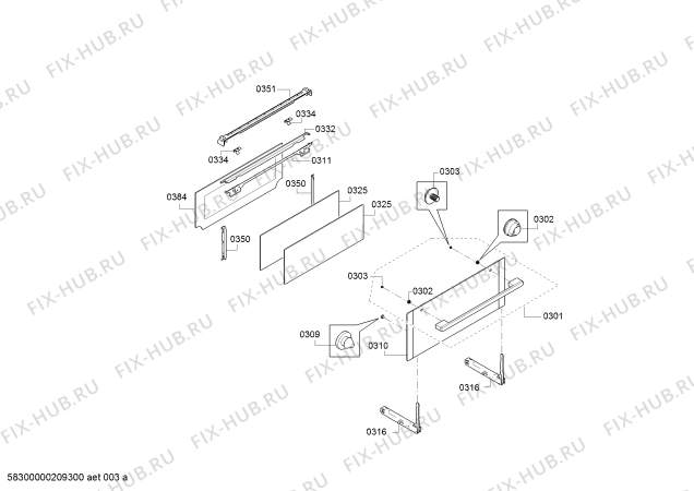 Схема №3 MB578G5S0B с изображением Панель воздуховода для плиты (духовки) Bosch 00777247
