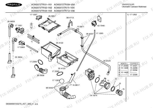 Схема №2 ACM2072TR Profilo ACM 2072 с изображением Панель управления для стиральной машины Bosch 00440885